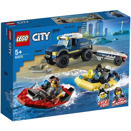 Конструктор LEGO City 60272 Полицейская лодка, 166 дет. конструктор lego city полицейская погоня в банке