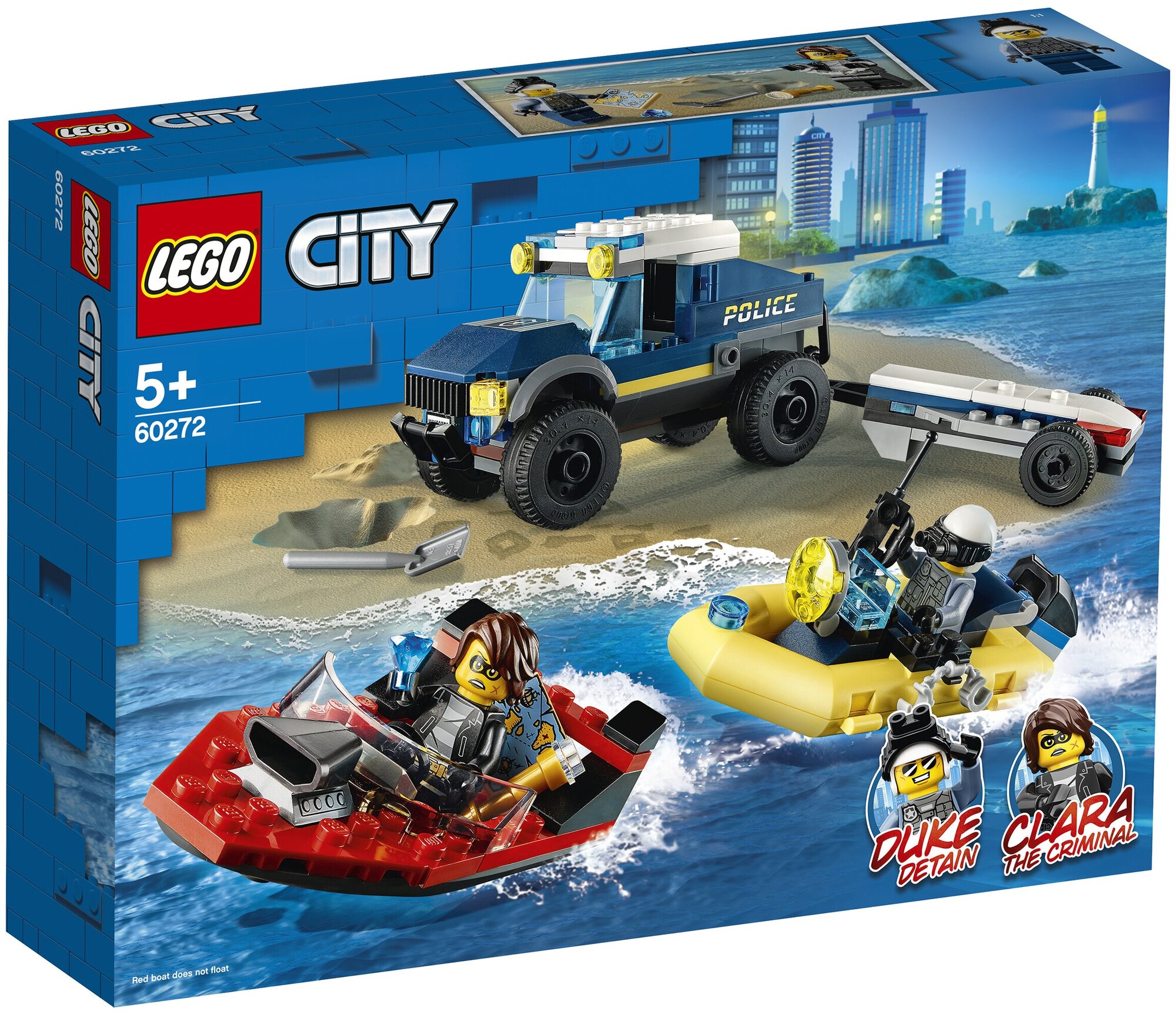 Конструктор LEGO City 60272 Полицейская лодка