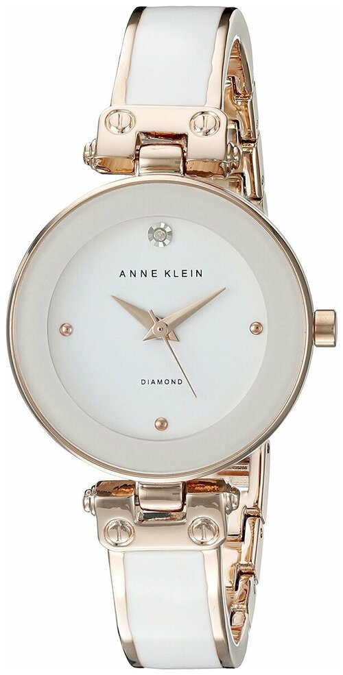 Наручные часы ANNE KLEIN Diamond 1980WTRG, белый, золотой