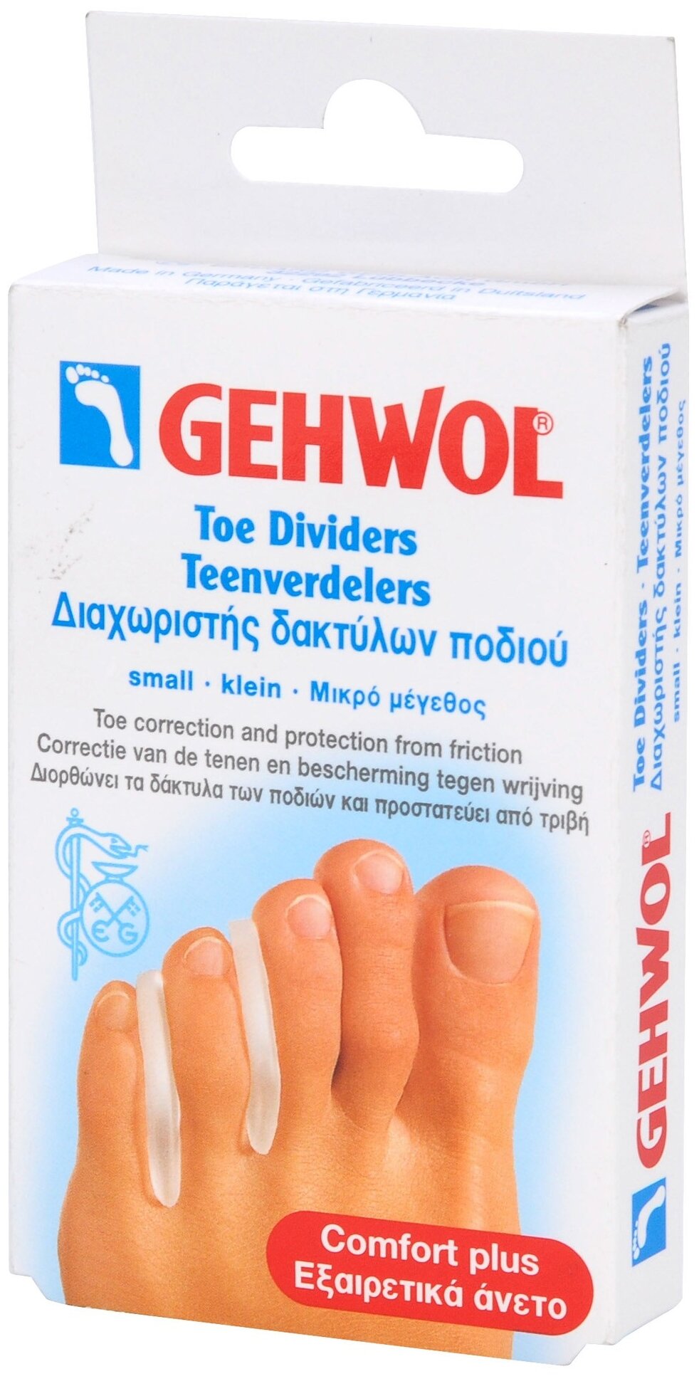 Gehwol, Toe Dividers Teenverders, Гель-корректоры между пальцев, маленькие, 3 шт