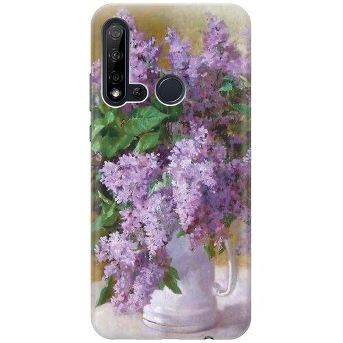 фото Gosso ультратонкий силиконовый чехол-накладка для huawei nova 5i / p20 lite (2019) с принтом "букет сирени"