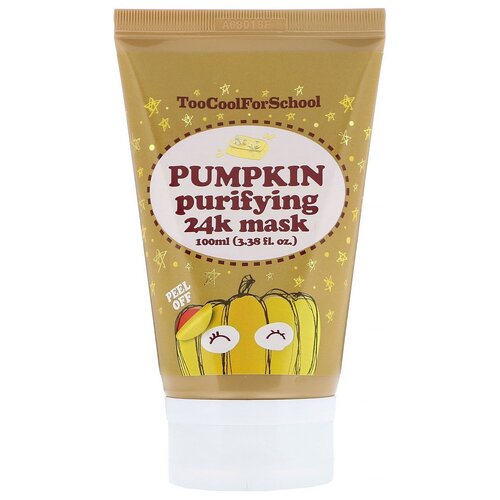 Маска-пленка с экстрактом тыквы и коллоидным золотом TOO COOL FOR SCHOOL Pumkin Purifying 24K Mask (peel off) 30ml