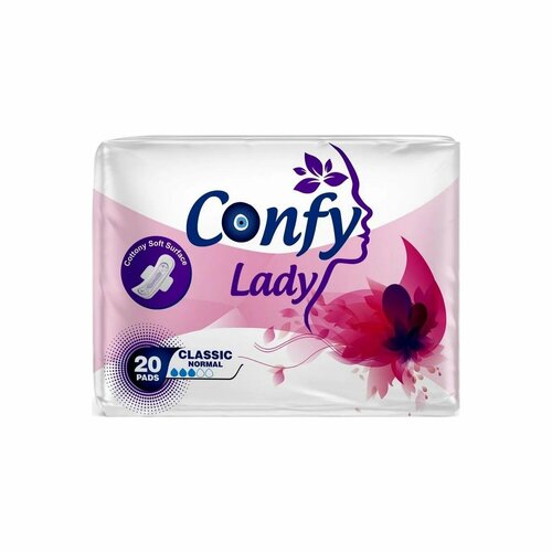 Гигиенические женские прокладки CONFY Lady, CLASSIC NORMAL, ECO, 20 шт