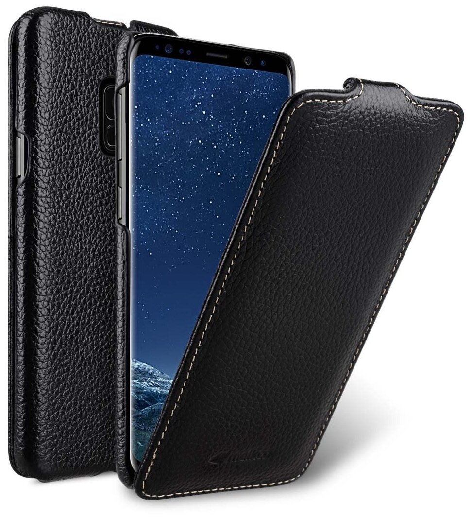 Кожаный чехол флип Melkco для Samsung Galaxy S9 - Jacka Type - черный