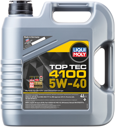 HC-синтетическое моторное масло LIQUI MOLY Top Tec 4100 5W-40, 4 л