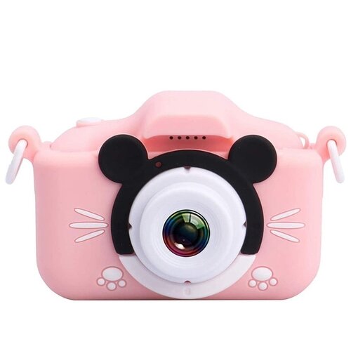 Детский фотоаппарат Children's Fun Camera Мышка розовый 1080FHD