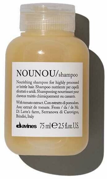 Davines NouNou Nourishing Illuminating Shampoo Питательный шампунь для уплотнения волос, 75 мл