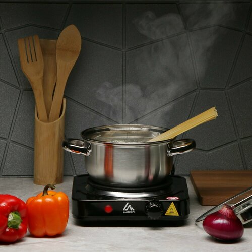 Плитка электрическая Luazon LHP-002 1 конфорка 1000 Вт нагреватель диск чёрная 130000₽