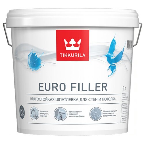 Шпатлевка Tikkurila Euro Filler, белый, 5 кг
