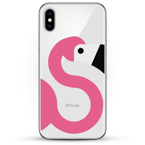 фото Силиконовый чехол фламинго на apple iphone xs andy & paul