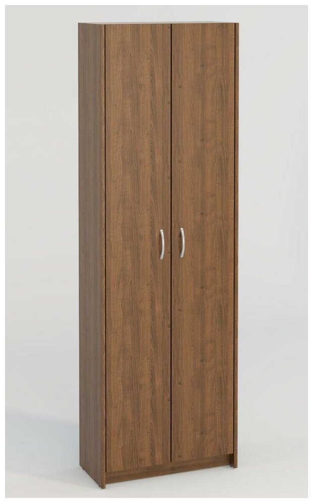 Шкаф для одежды распашной со штангой 2 двери 53х33х184 см. МагМебель Миланика-1 орех