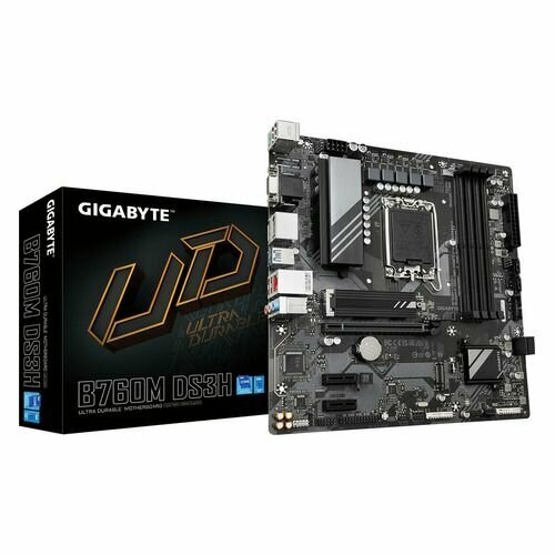 Материнская плата GIGABYTE B760M DS3H, LGA 1700, Intel B760, mATX, Ret