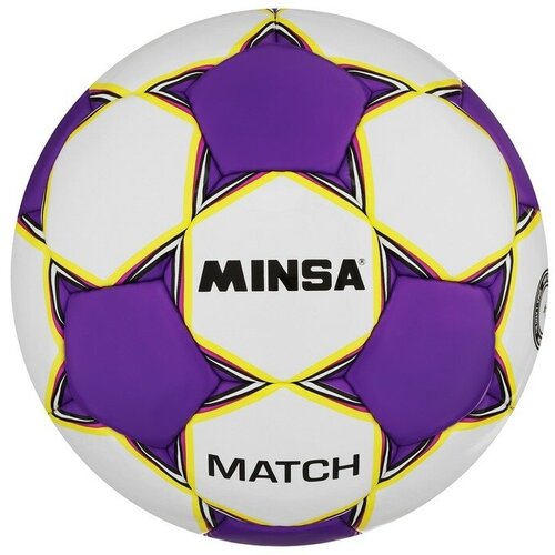 мяч футбольный tpu 400гр mk 077 d36872 Мяч футбольный MINSA Match, TPU, ручная сшивка, 32 панели, р. 5