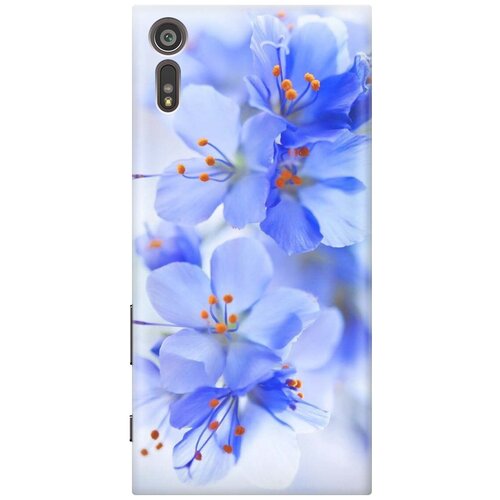 фото Cиликоновый чехол на sony xperia xz / сони иксперия икс зет с принтом "лазурные орхидеи" gosso