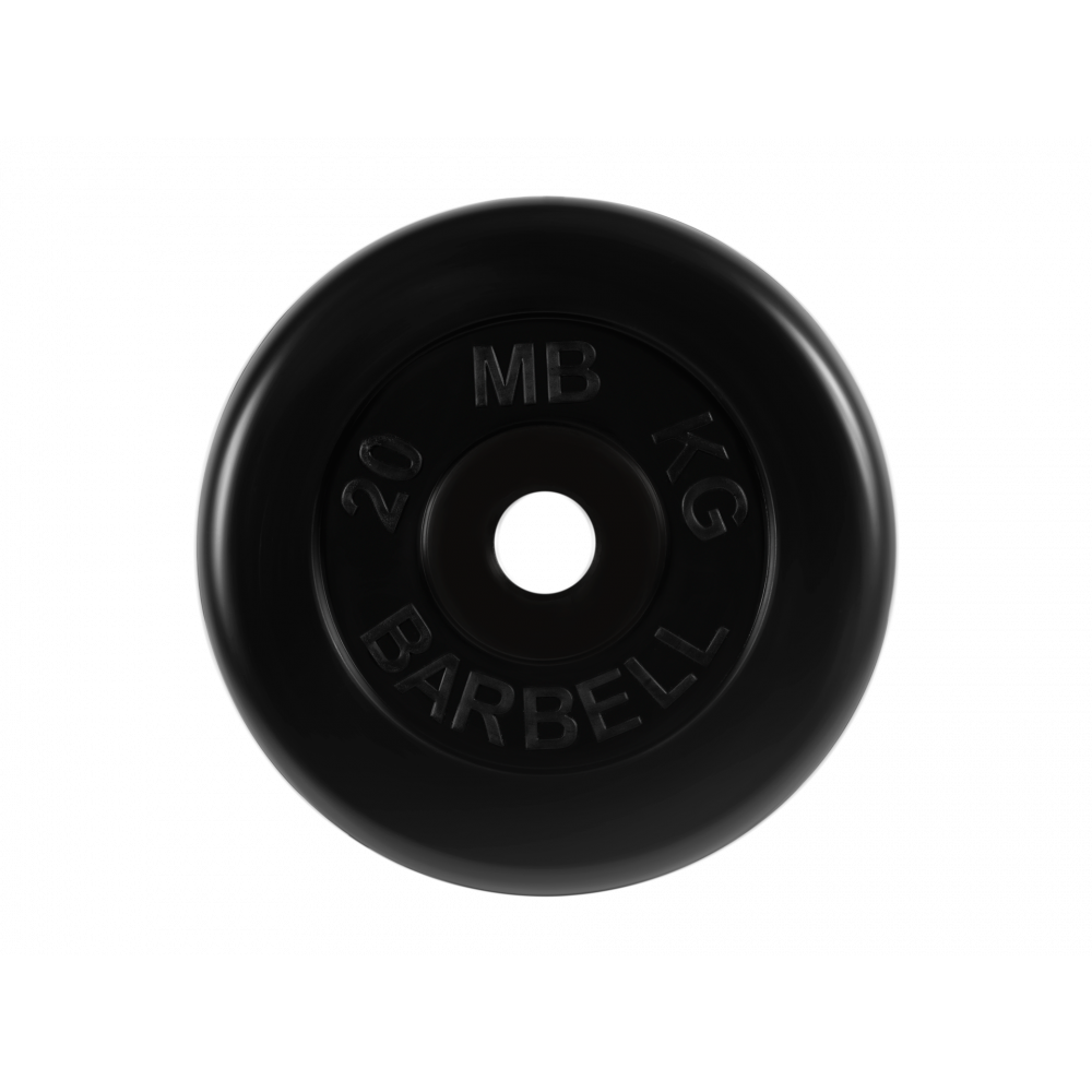 20 кг диск (блин) MB Barbell (черный) 50 мм.