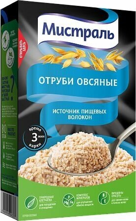 Отруби Мистраль Овсяные 400 г, 1 шт