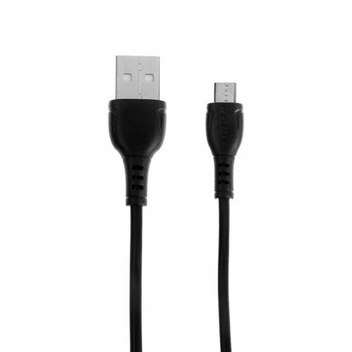 Кабель BX51, microUSB - USB, 2.4 А, 1 м, PVC оплётка, чёрный