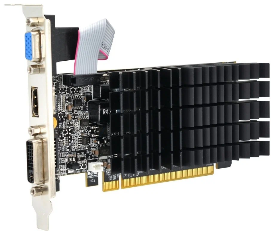 Видеокарта PCI-E Afox 512MB DDR3 64bit 40nm 520/800MHz D-Sub/DVI-D/HDMI - фото №1