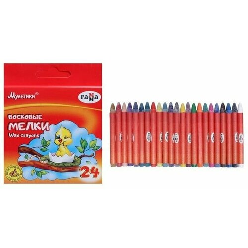 Мелки восковые 24 цвета круглые европодвес 775₽