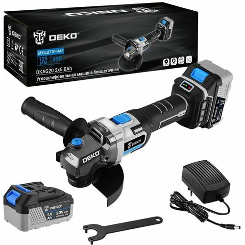 Углошлифовальная машина бесщеточная DEKO DKAG20 20В 250Ач 063-4028 2151300₽