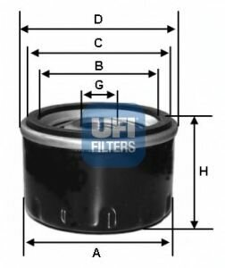 Фильтр масляный MAZDA 121 UFI 2341300