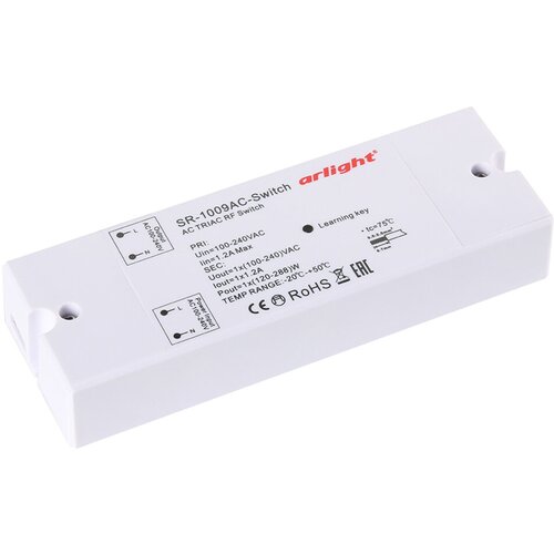 Контроллер-выключатель SR-1009AC-SWITCH (230V, 1.2A) (Arlight, IP20 Пластик, 3 года)