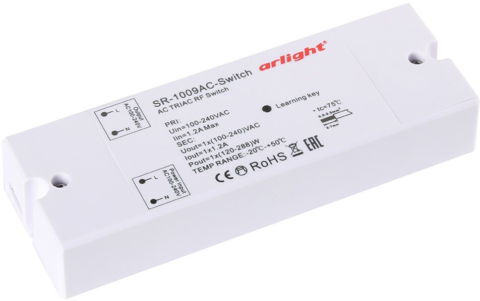 Контроллер-выключатель SR-1009AC-SWITCH (230V, 1.2A) (Arlight, IP20 Пластик, 3 года) Артикул 020935