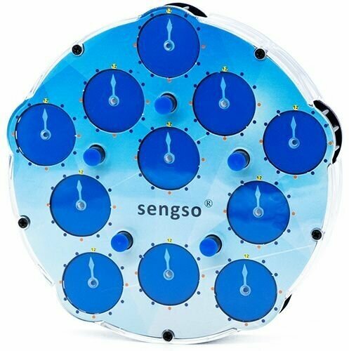Головоломка Часы Рубика 5x5 ShengShou Clock M 5х5 Магнитный / Развивающая головоломка / Синий