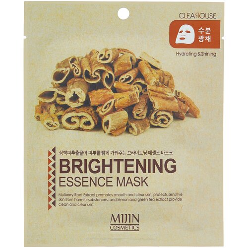 MIJIN Cosmetics тканевая маска Brightening Essence Mask smoothing and glow-boosting осветляющая, 25 г, 25 мл