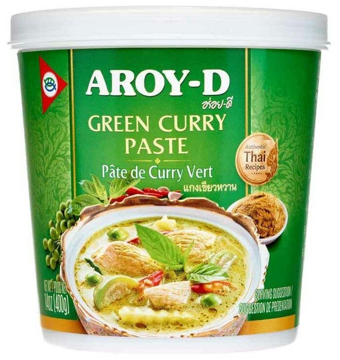 Паста карри (Curry paste) зеленая Aroy-D | Арой-Ди 400г