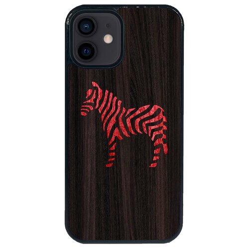 Чехол Timber&Cases для Apple iPhone 12 Mini TPU WILD collection - Зебра (Эвкалипт - Красный Кото)