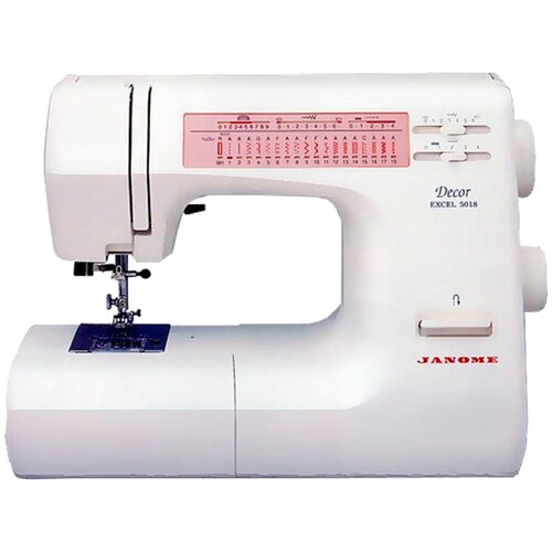 Швейная машина Janome Decor Excel 5018, белый швейная машина janome my excel 18w бело голубой