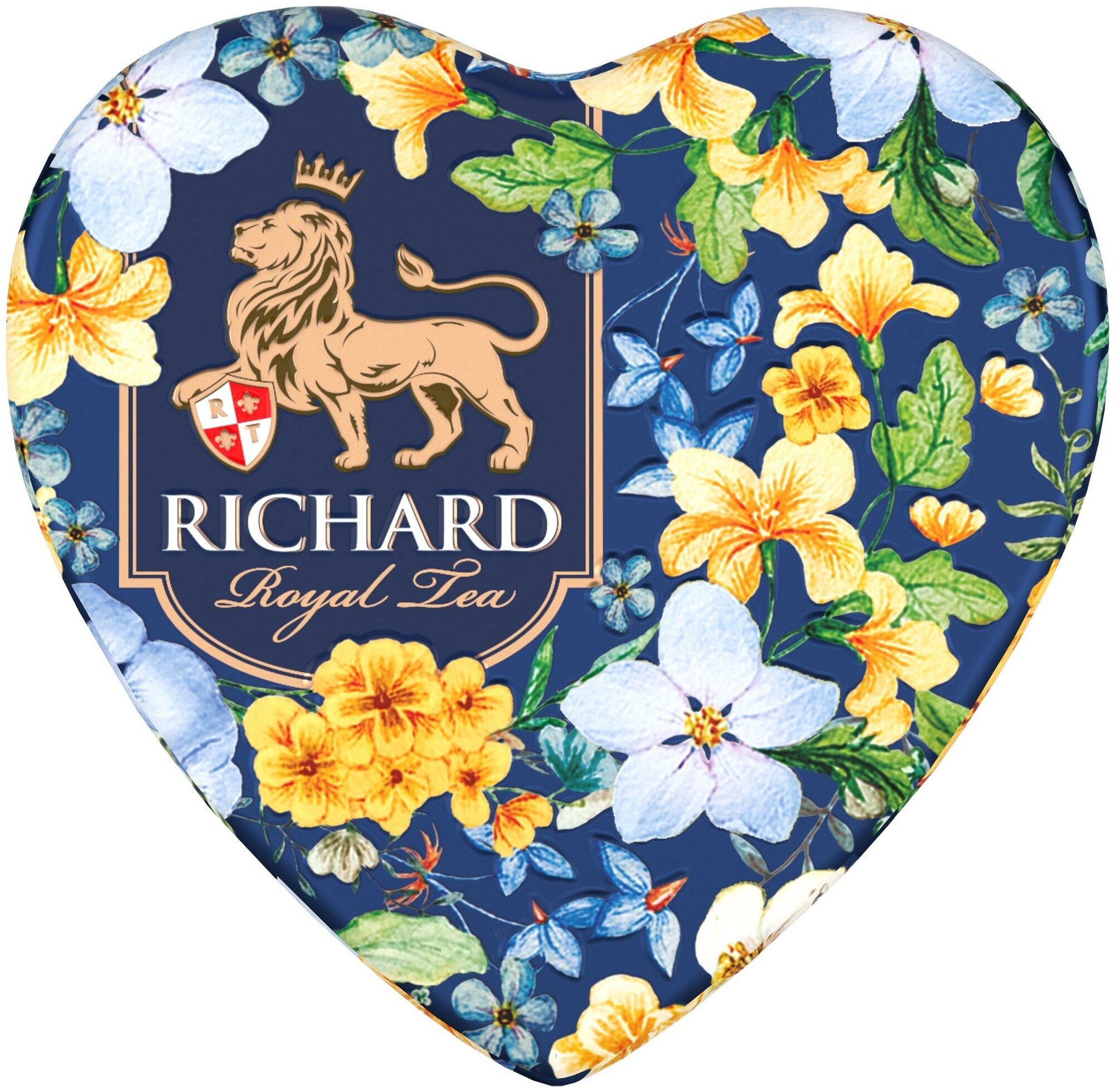 Чай RICHARD "ROYAL HEART роскошный золотой" черный ароматизированный крупнолистовой, 30 гр - фотография № 1