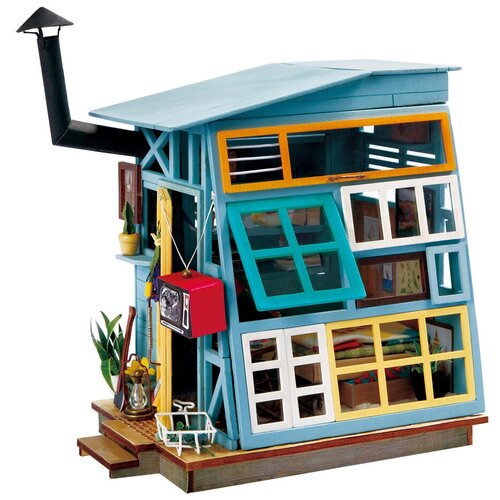 фото 3d деревянный пазл robotime миниатюрный дом деревянная хижина rolife
