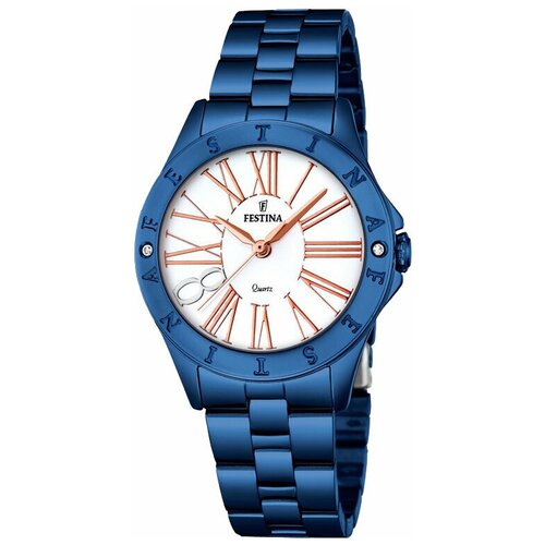 Наручные часы FESTINA, синий наручные часы festina classics наручные часы festina woman 20553 женские кварцевые водонепроницаемые золотой