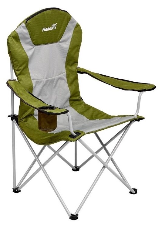 Кресло HELIOS Т-HS-750-99806H-05 серый/зеленый