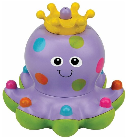 Игрушка для ванной Ks Kids Осьминожка Клёпа (KA694), фиолетовый/зеленый/желтый
