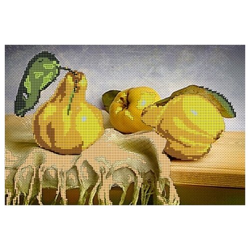 Канва для вышивания с рисунком Астрея Груши 70300, разноцветный 20 х 30 см