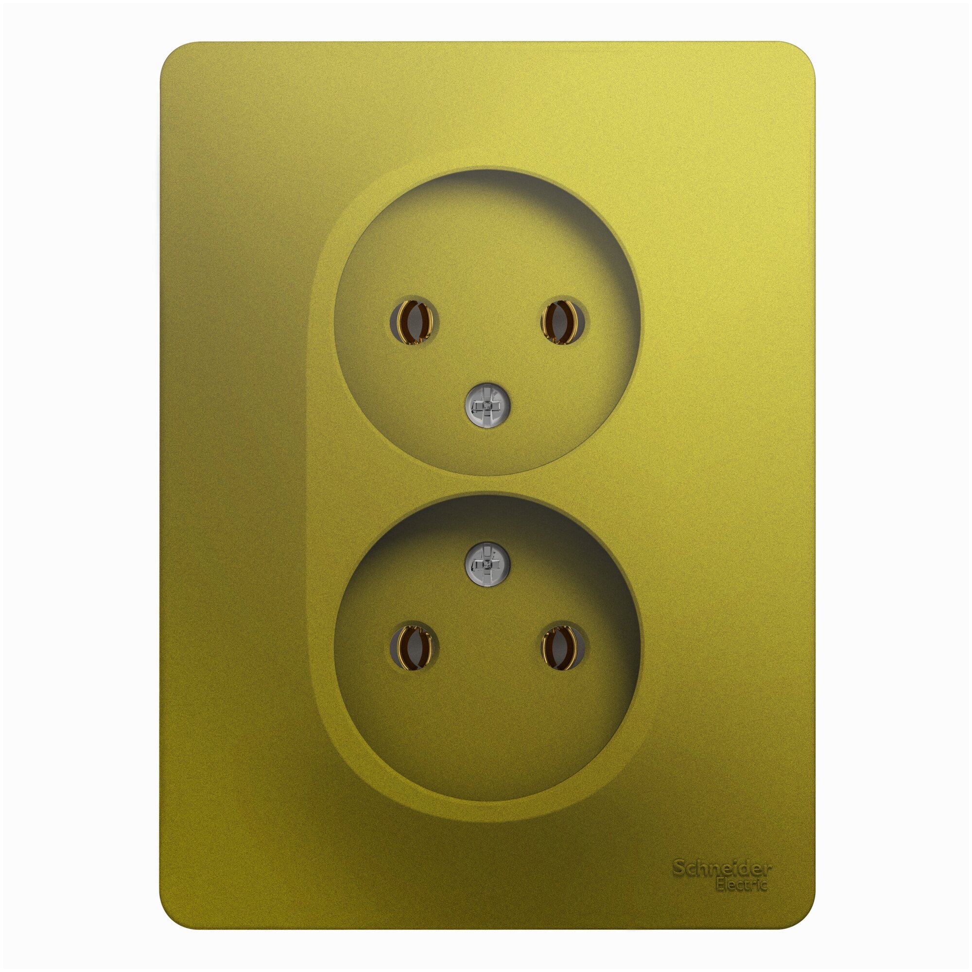 Glossa GSL001020 Розетка двойная (16 А, IP20, под рамку, скрытая установка, фисташковая) Schneider Electric - фото №1