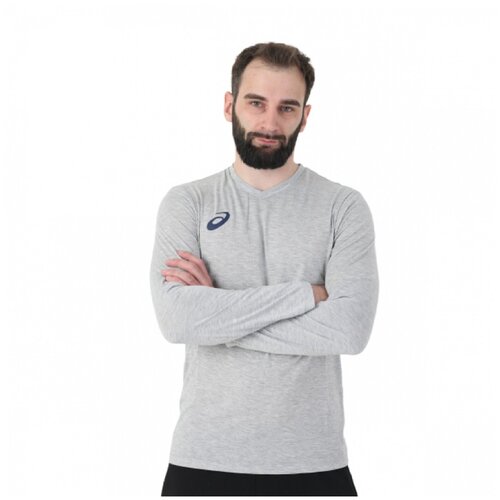 фото Лонгслив мужской asics 156859 0714 man long sleeve tee 1568590714-2 размер 48 цвет светло-серый