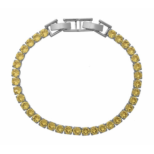 фото Uvi теннисный браслет с желтыми кристаллами и дополнительным звеном