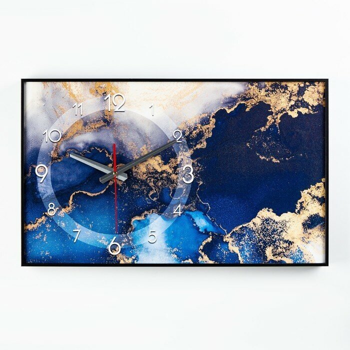 TIMEBOX Часы-картина настенные, интерьерные "Мрамор", плавный ход, 57 х 35 х 4 см