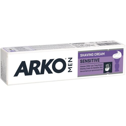 Комплект 4 штук, Крем ARKO MEN для бритья Sensitive 65г