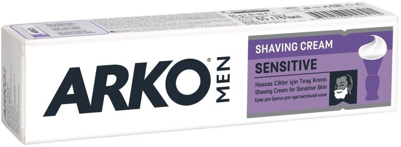 Крем ARKO MEN для бритья Sensitive 65г, 1 шт.