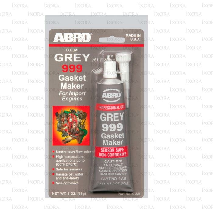 ABRO Герметик-прокладка Abro, силиконовый, серый, 85g 9AB