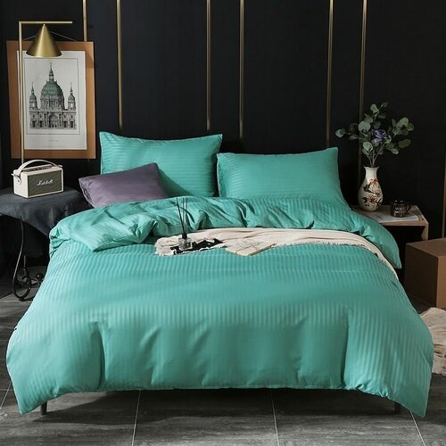 Простыня 2 сп (ОМ Сильвия комфорт) 180*215, цвет бирюзовый