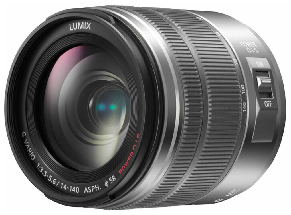 Объектив Panasonic 14-140mm f/3.5-5.6 Aspherical Power O.I.S. (H-FS14140), silver