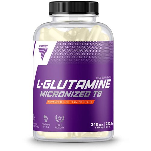 Trec Nutrition L-Glutamine Micronized T6, 240 капс now l glutamine 1000 мг 240 капс