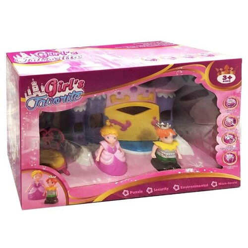 Игровой набор кукольный домик кукольный замок с аксессуарами фигурка принцессы волшебный замок с башнями розовый домик для принцессы домик для кукол с мебелью