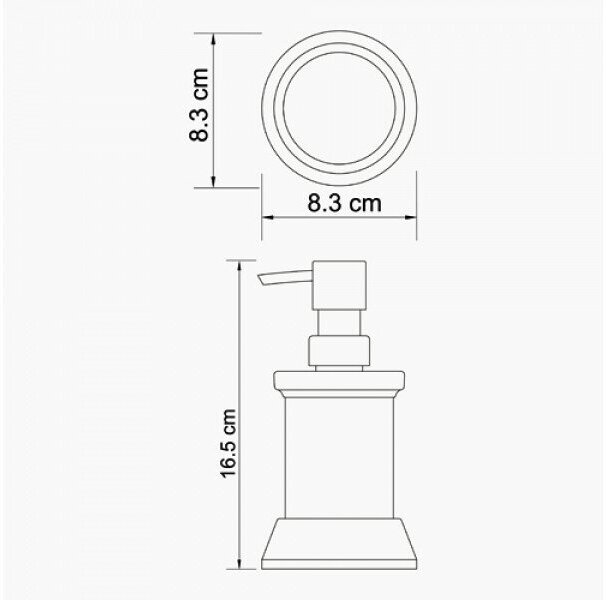 Дозатор для жидкого мыла, 170 ml WasserKRAFT Donau K-2499 - фотография № 4